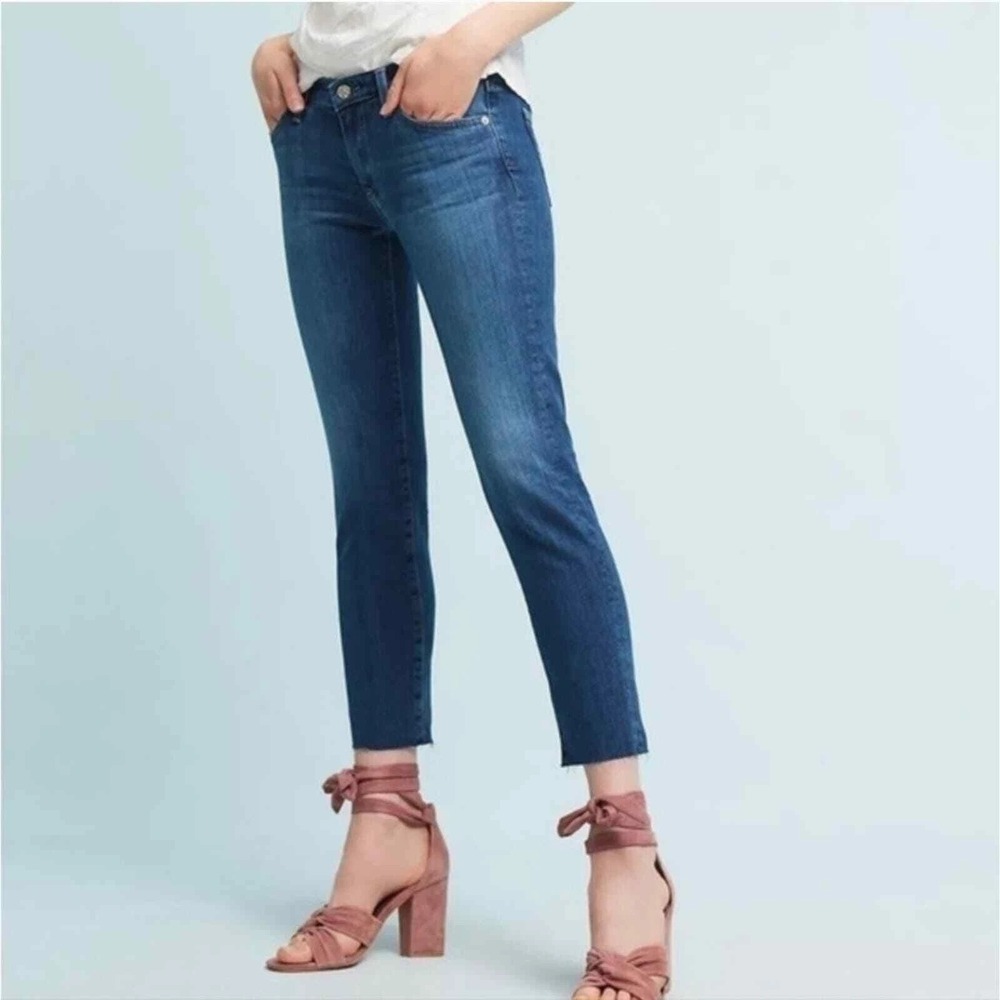 Adriano Goldschmied Womens 25R Stilt Cigarette Leg Ankle Skinny Jeans Raw Hem